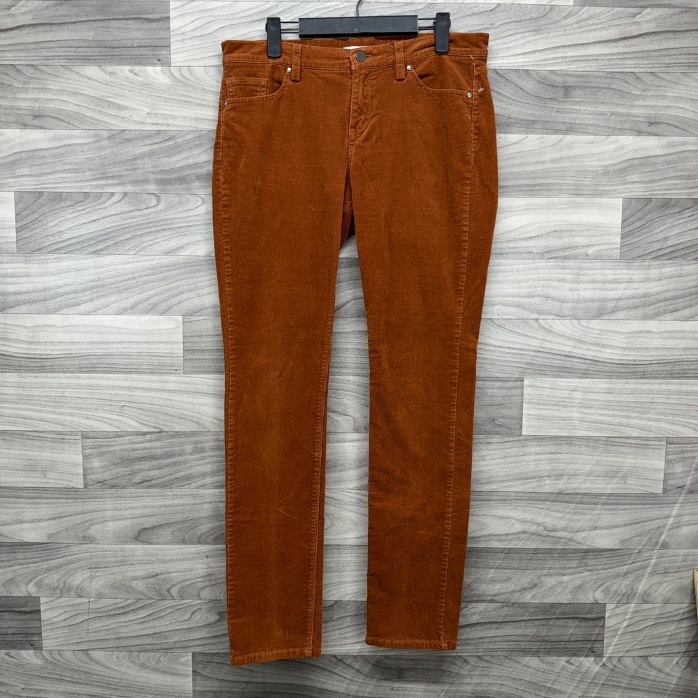 New York & Company Corduroy Pants Women's 6 (32x30) Brown Stretch Preppy Classic